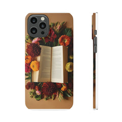 Floral Book Slim Case - Stylish Phone Cover for Book Lovers