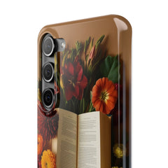 Floral Book Slim Case - Stylish Phone Cover for Book Lovers