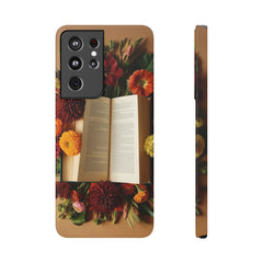 Floral Book Slim Case - Stylish Phone Cover for Book Lovers