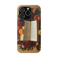 Floral Book Slim Case - Stylish Phone Cover for Book Lovers