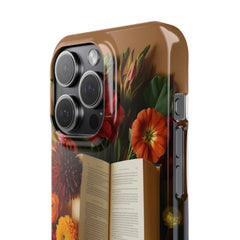 Floral Book Slim Case - Stylish Phone Cover for Book Lovers