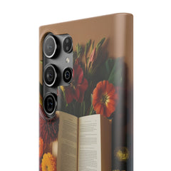 Floral Book Slim Case - Stylish Phone Cover for Book Lovers