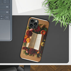 Floral Book Slim Case - Stylish Phone Cover for Book Lovers