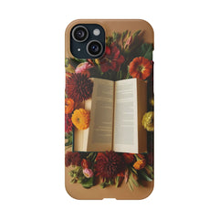 Floral Book Slim Case - Stylish Phone Cover for Book Lovers