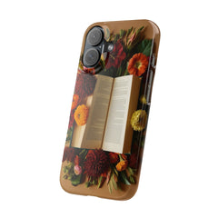 Floral Book Slim Case - Stylish Phone Cover for Book Lovers