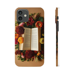 Floral Book Slim Case - Stylish Phone Cover for Book Lovers