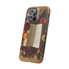 Floral Book Slim Case - Stylish Phone Cover for Book Lovers