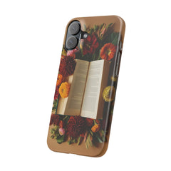 Floral Book Slim Case - Stylish Phone Cover for Book Lovers