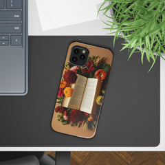 Floral Book Slim Case - Stylish Phone Cover for Book Lovers