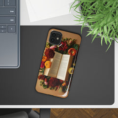 Floral Book Slim Case - Stylish Phone Cover for Book Lovers