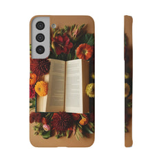 Floral Book Slim Case - Stylish Phone Cover for Book Lovers
