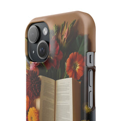 Floral Book Slim Case - Stylish Phone Cover for Book Lovers
