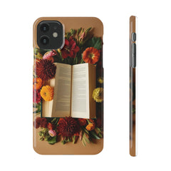 Floral Book Slim Case - Stylish Phone Cover for Book Lovers