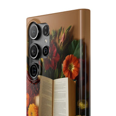 Floral Book Slim Case - Stylish Phone Cover for Book Lovers