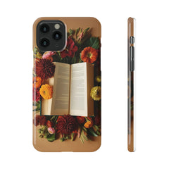 Floral Book Slim Case - Stylish Phone Cover for Book Lovers