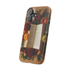 Floral Book Slim Case - Stylish Phone Cover for Book Lovers