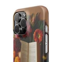 Floral Book Slim Case - Stylish Phone Cover for Book Lovers
