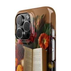 Floral Book Slim Case - Stylish Phone Cover for Book Lovers