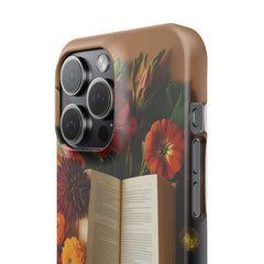 Floral Book Slim Case - Stylish Phone Cover for Book Lovers