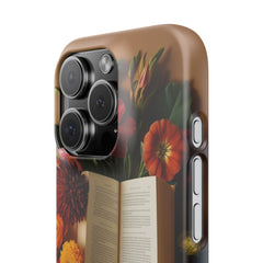 Floral Book Slim Case - Stylish Phone Cover for Book Lovers