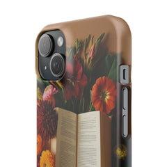 Floral Book Slim Case - Stylish Phone Cover for Book Lovers