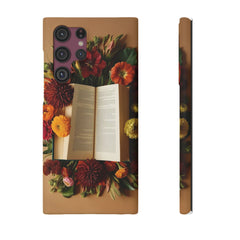 Floral Book Slim Case - Stylish Phone Cover for Book Lovers