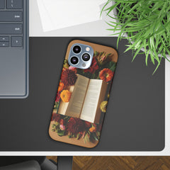 Floral Book Slim Case - Stylish Phone Cover for Book Lovers