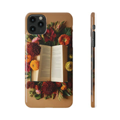 Floral Book Slim Case - Stylish Phone Cover for Book Lovers